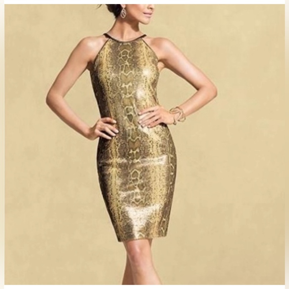Snake Print sequins dress